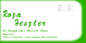 roza heszler business card