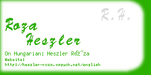 roza heszler business card